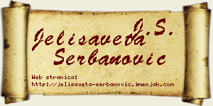 Jelisaveta Šerbanović vizit kartica